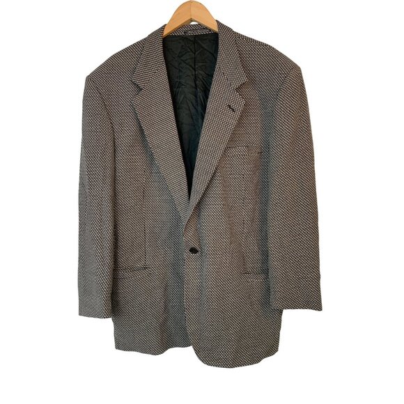 VTG V2 Versace Wool Sport Coat Zigzag Switzerland Neiman Marcus 44L 9097 - Picture 7 of 9